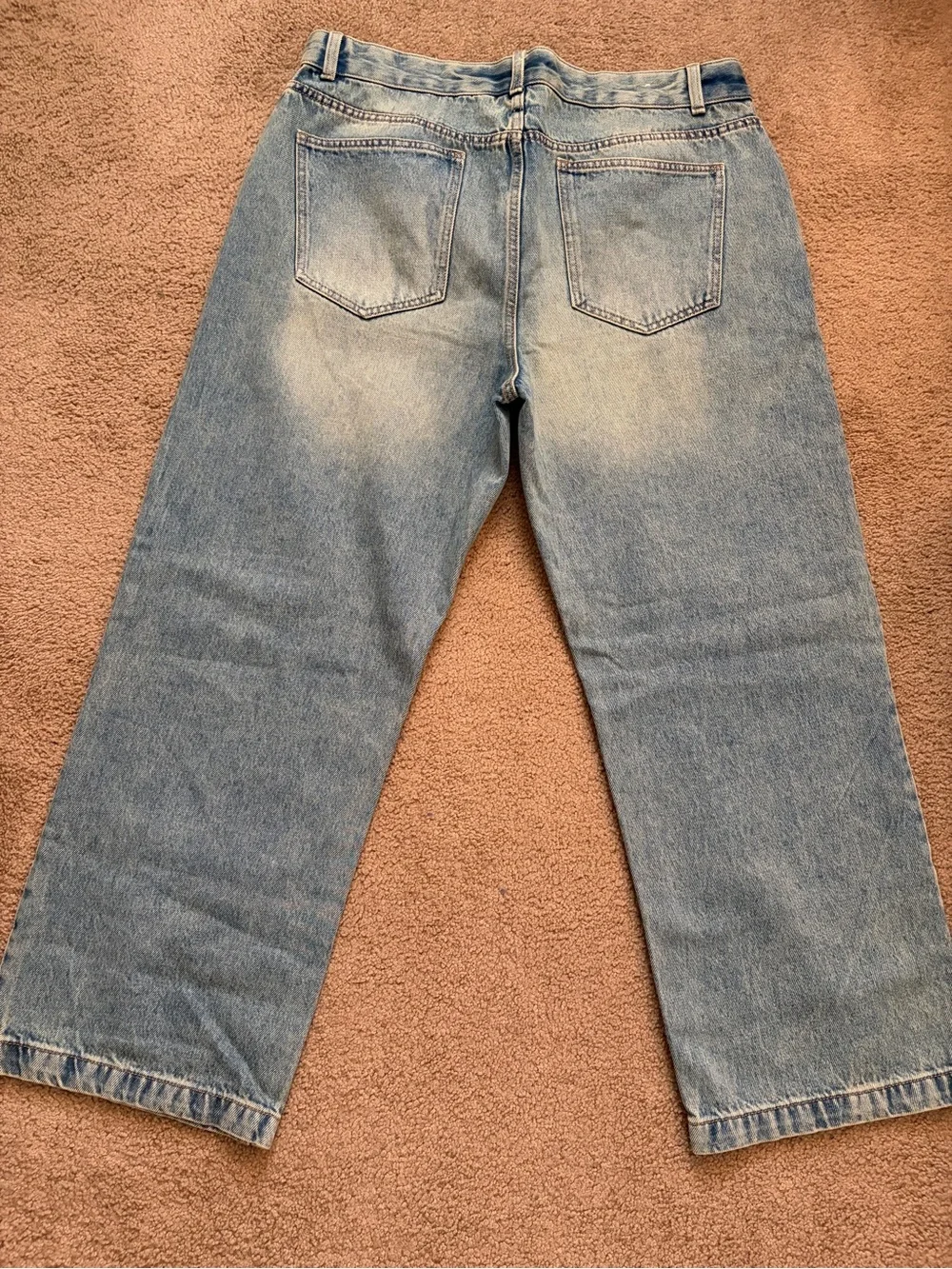 Original Use Light Blue Relaxed Straight Jeans